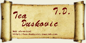 Tea Dušković vizit kartica
